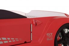Дитяче ліжко машина GTR Red 190х90 см з підсвіткою, музикою, шкіряний салон, пультом